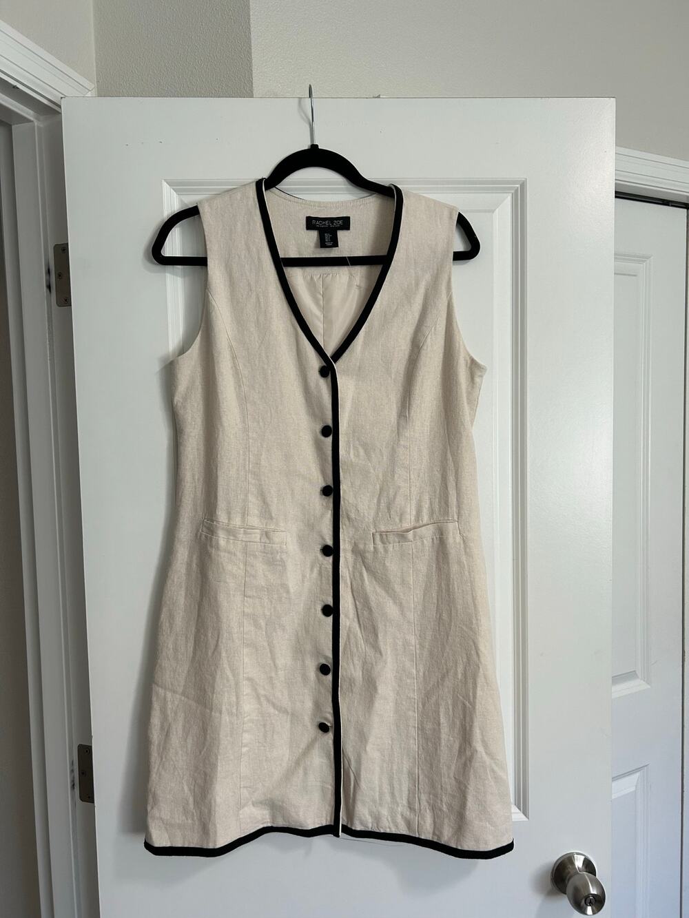 New Women's Mini Sleeveless Button Down Dress Size Small